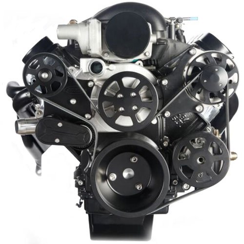 S-Drive Complete Serpentine Pulley Drive System Matte Black LS