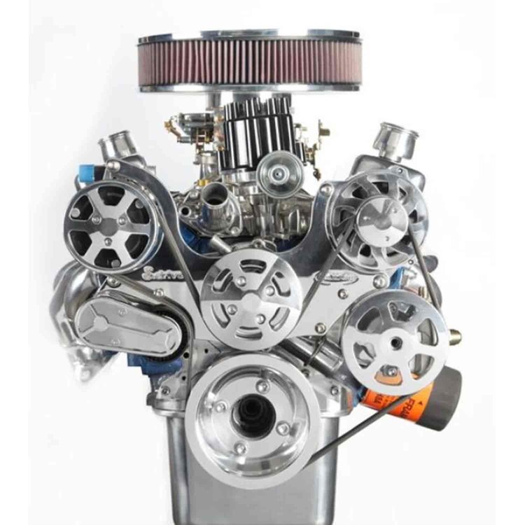 S-Drive Complete Serpentine Pulley Drive System Polished Small Block Ford