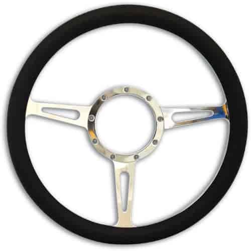 STEERING WHEEL CLASSIC POL/BLK GRIP