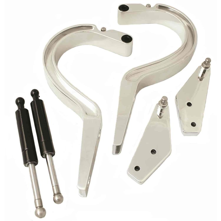 Billet Trunk Hinges Clear Coat 1966-67 Chevy Nova