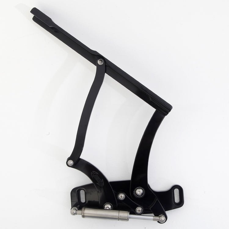 MS149-55FMB Billet Aluminum Hood Hinges 1965-1967 Chevy Chevelle, w/Fiberglass Hood [Matte Black Fusion-Coat Finish]