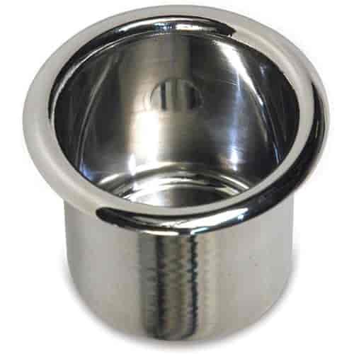 DRINK HOLDER SPUN ALUM MED 3-3/8 POL