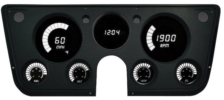 MSINT-222W LED Digital Bargraph Gauge Panel for 1967-1972 Chevrolet C/K Series Truck [White]