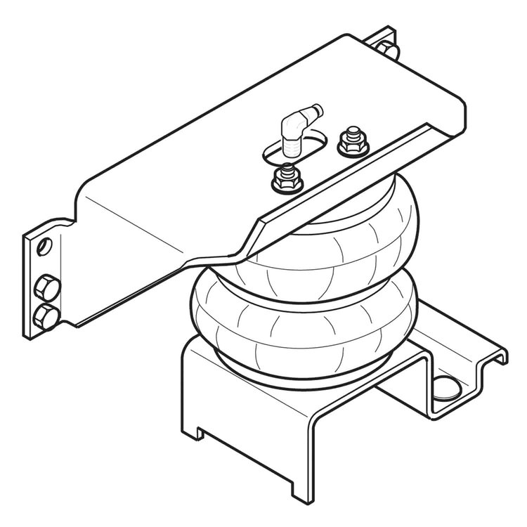 Ride-Rite Air Spring Kit 1990-1998 Ford F53 Class A Motorhome