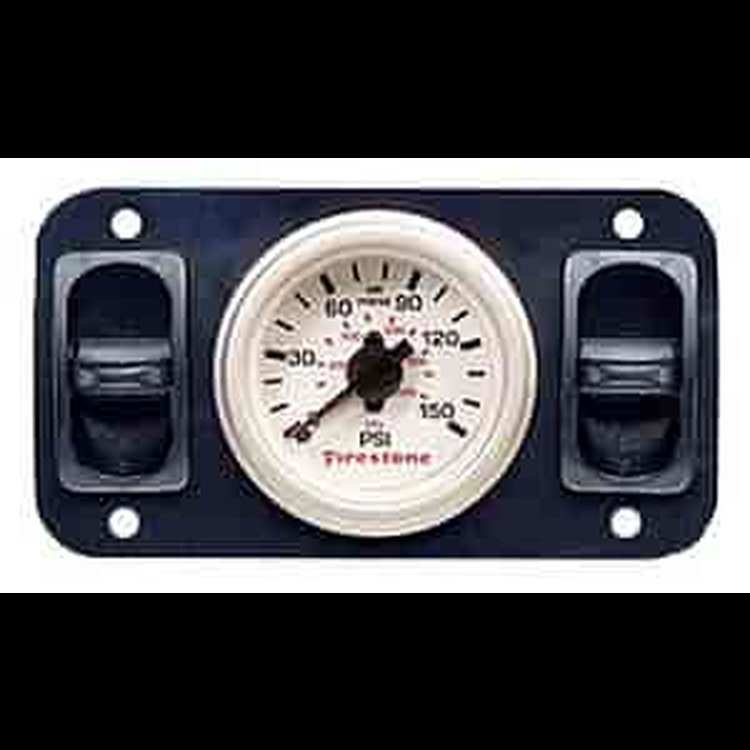 Pressure Gauge Flat Dual White