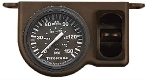 Plastic Single Pneumatic Black Gauge