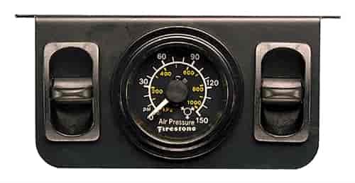Plastic Dual Pneumatic Black Gauge