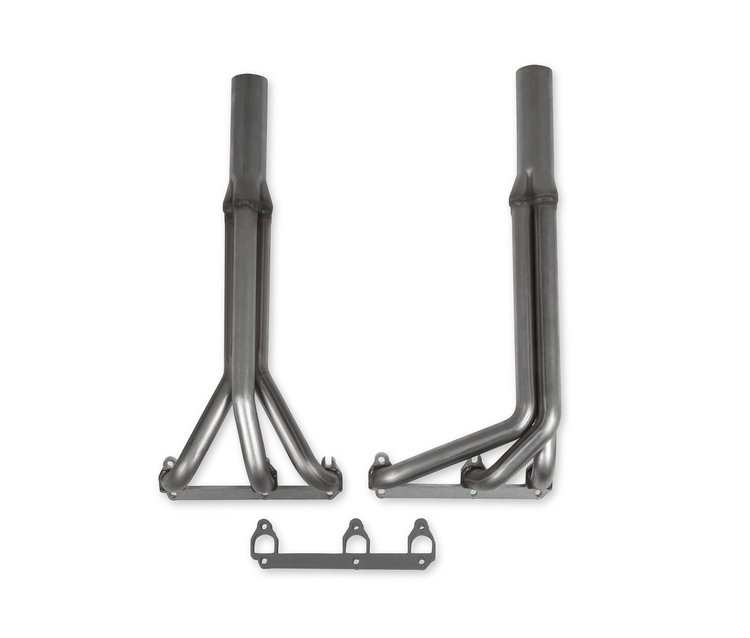 11587FLT Upright Derby-Style Headers for GM 2.8L/3.1L/3.4L V6