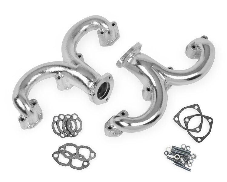 Ram Horn Exhaust Manifold for Chevy Small Block Gen I [Chrome]