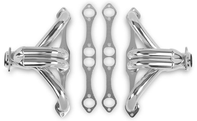Block Hugger Header for Small Block Chevy Engine Swap Applications [Polished]