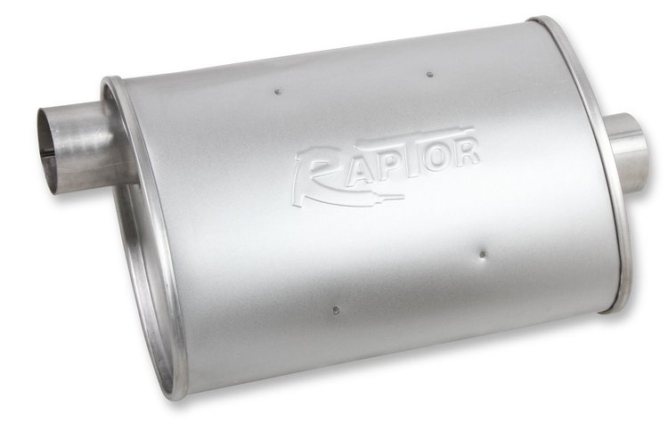 Raptor Turbo Muffler for Universal 2.25 In. Inlet/Outlet Applications [Painted]