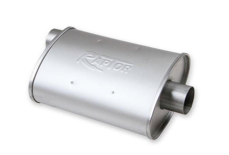 Raptor Turbo Muffler for Universal 2.50 In. Inlet/Outlet Applications [Painted]