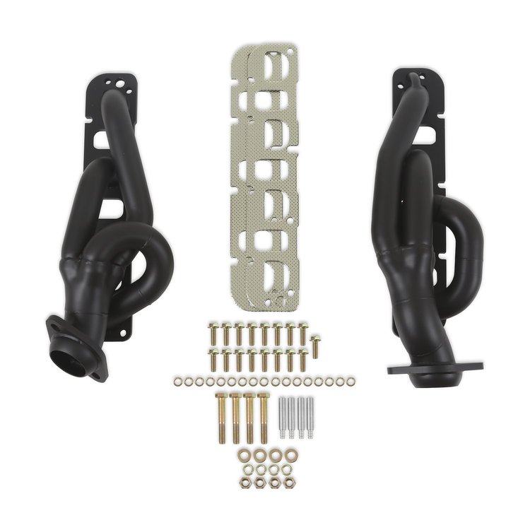 91950FLT Shorty Headers Fits Select Dodge Ram, Classic 1500 Trucks 5.7L HEMI [Black High-Temp Paint]