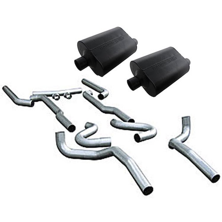 Header-Back Exhaust System With Mufflers Kit 1968-1972 GM A-Body V8