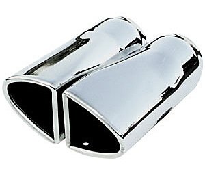 Polished Stainless Steel 2-Piece Exhaust Tip Weld-On