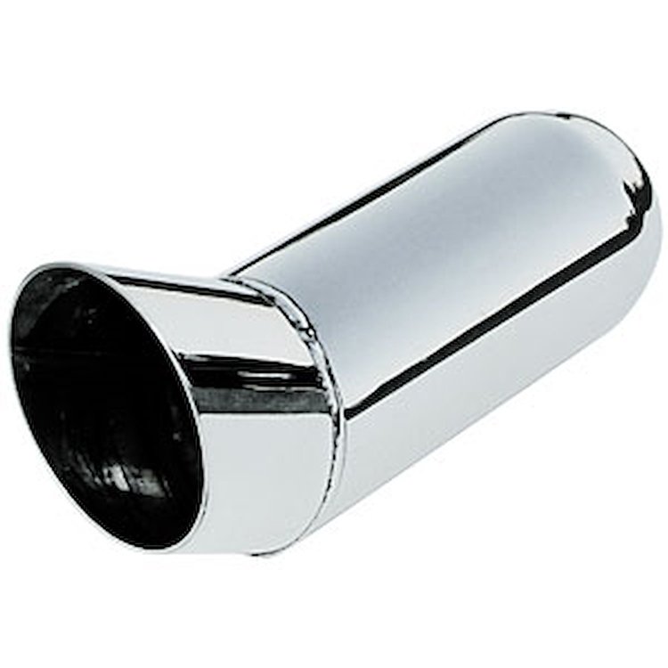 Polished Stainless Turn-Up Tip 2.25" inlet, 3" outlet, 8" length
