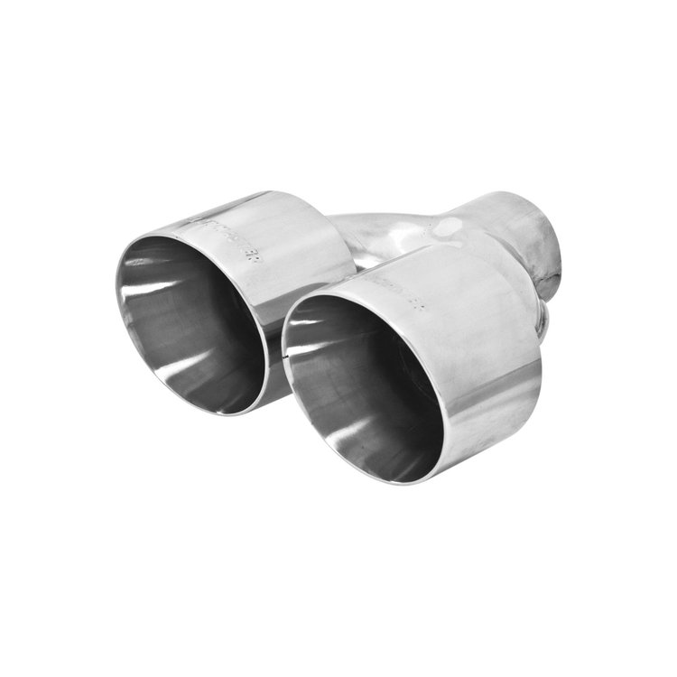 Polished Stainless Steel Dual Exhaust Tip Weld-On