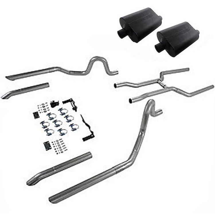 Header-Back Exhaust System With Mufflers Kit 1964-1972 GM A-Body V8