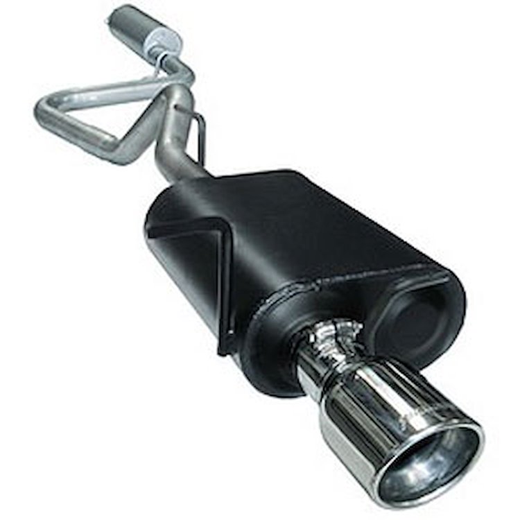 Force II Cat Back System; Single; Single Rear Exit; Incl. Resonator; 2.25 in. Mandrel Bent Tubing; 3