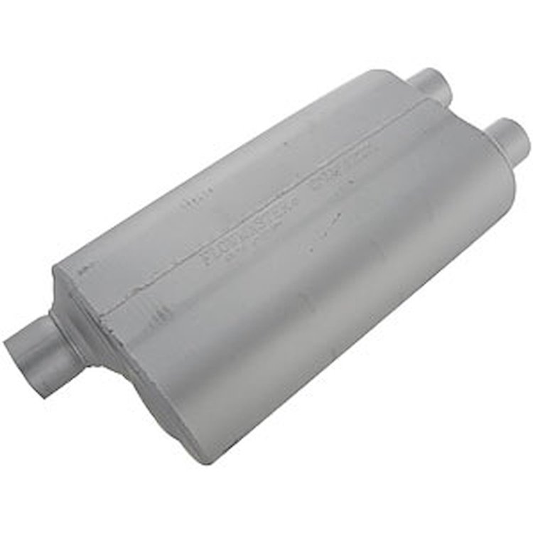 Super 50 Delta Flow Muffler Offset In 2.5"/Dual Out 2.25"