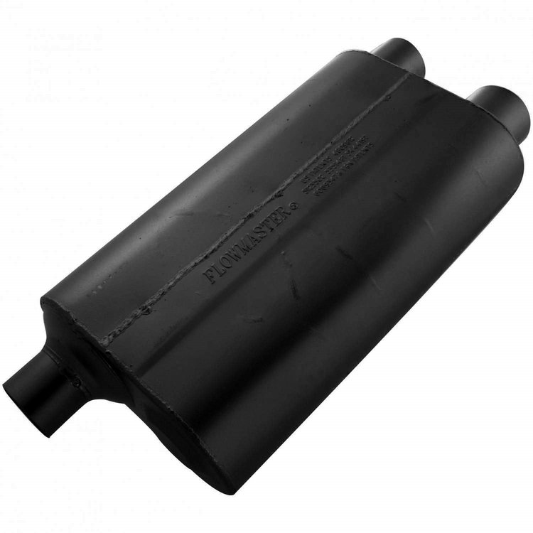 80 Series Cross-Flow Muffler Offset In 3"/Dual Out 2.5"