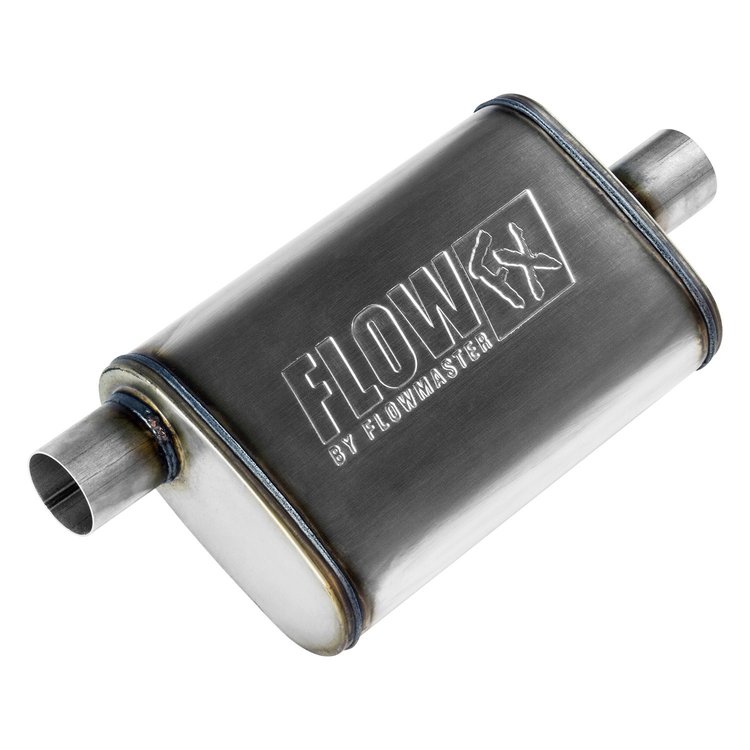 4" x 9" Oval FlowFX Muffler Offset In/Center Out: 2.25"