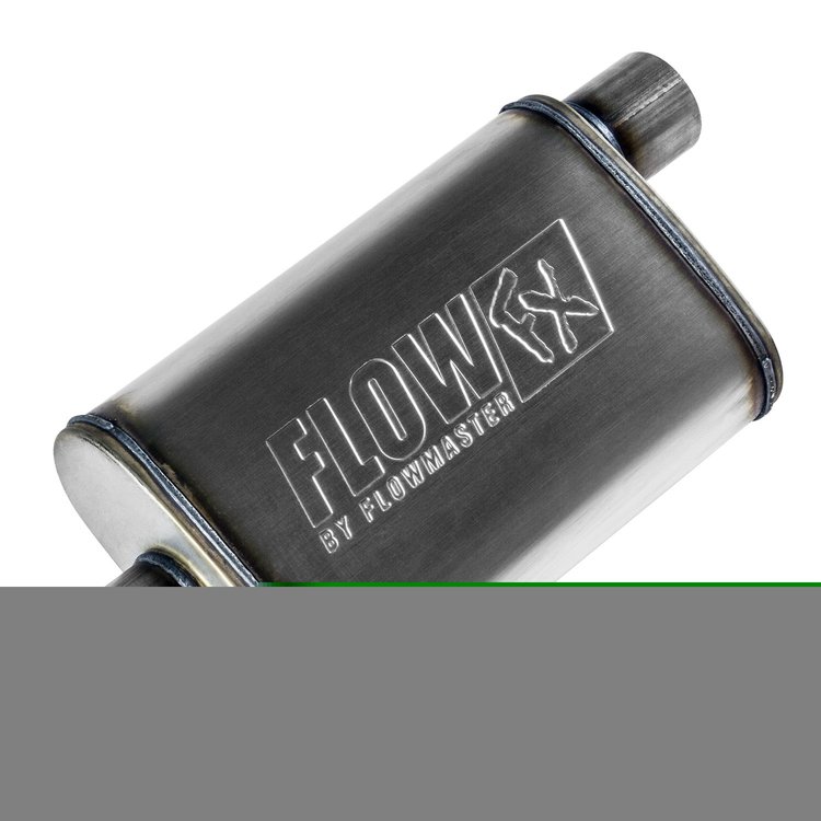 4" x 9" Oval FlowFX Muffler Offset In/Center Out: 2.50"