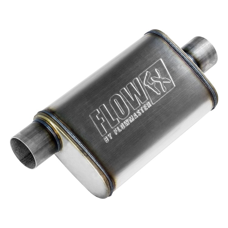 4" x 9" Oval FlowFX Muffler Offset In/Center Out: 3.00"