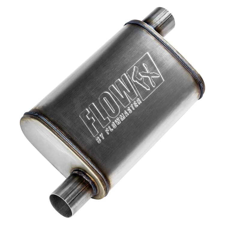4" x 9" Oval FlowFX Muffler Offset In/Offset Out: 2.25"