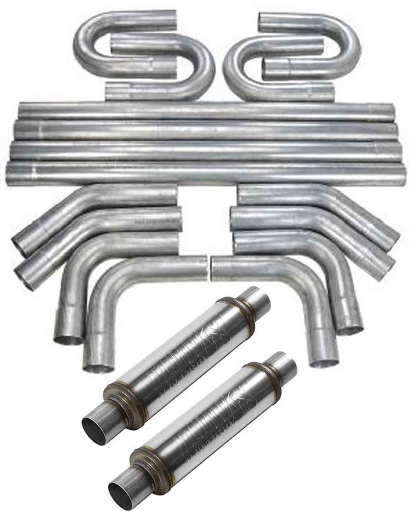 FlowFX Exhaust Kit - 2.500 in. Stainless Steel Tubing