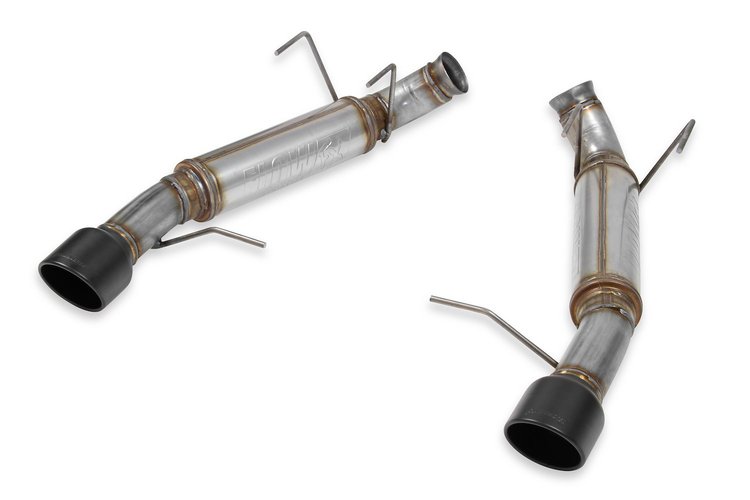 FlowFX Axle-Back Exhaust System 2011-2012 Ford Mustang GT 5.0L Coupe/Convertible - Black Ceramic Tips