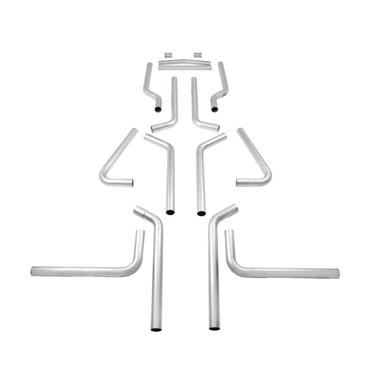 U-Fit Dual Exhaust Pipe Kit 409S Stainless Steel 2.25" Tubing