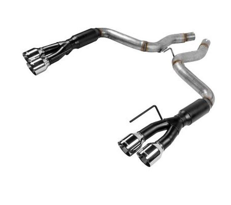 Outlaw Axle-Back Exhaust System 2018-2019 Ford Mustang GT 5.0L V8 - Polished Quad Tips