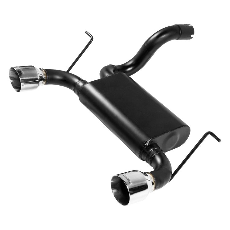 Force II Axle-Back Exhaust System 2018 Jeep Wrangler JL 2-Door/4-Door 3.6L, Polished 304 Stainless Tips