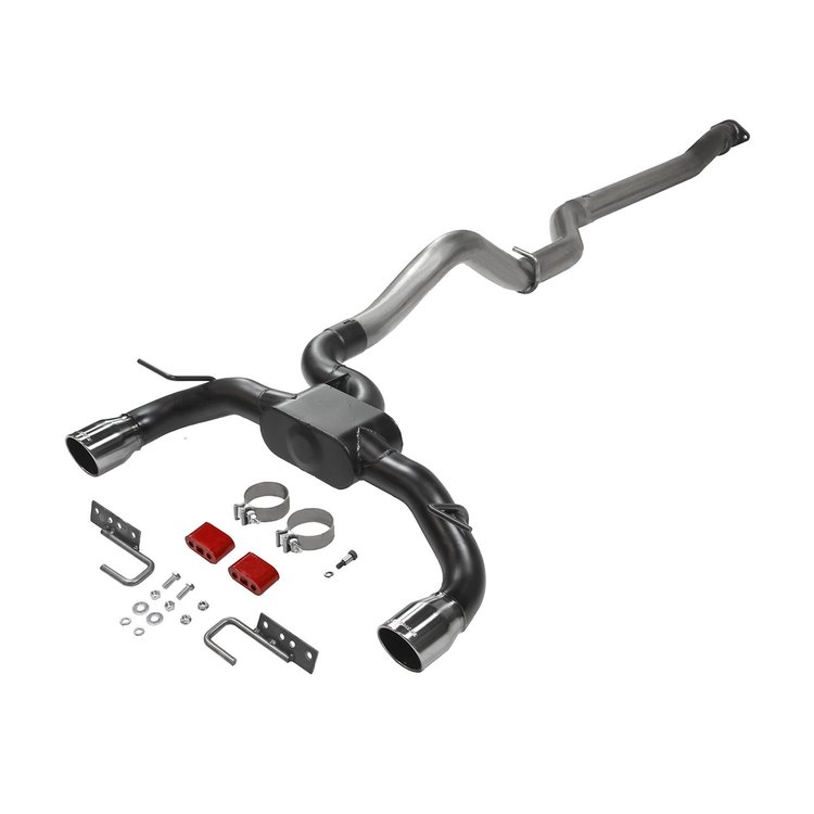 818101 Outlaw Cat-Back Exhaust System; Fits Select Ford; Bronco 2.3L/2.7L, Dual Exit, 4 Door Models