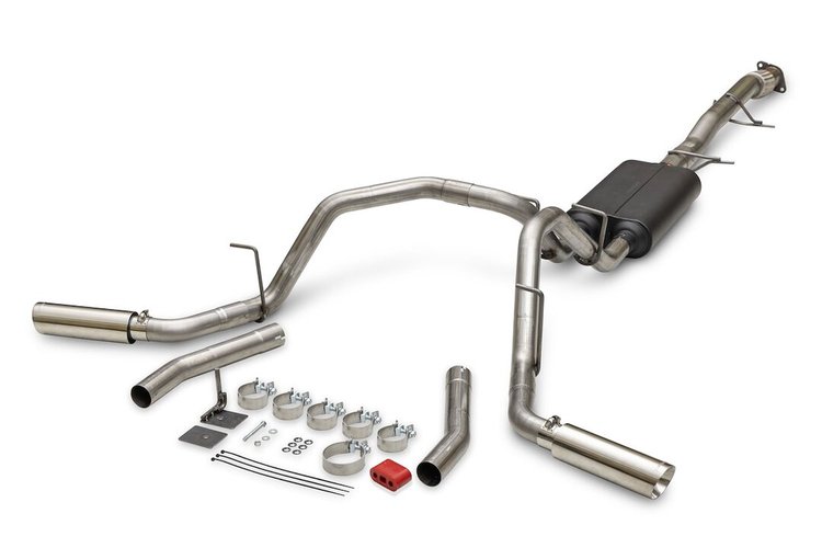 818167 American Thunder Cat-Back Exhaust System; Fits Select GM; Colorado / Canyon 2.7-Liter, Cat-Back, Dual Out Same Side Exit