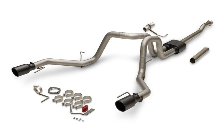 818169 American Thunder Cat-Back Exhaust System Fits Select Ford F150 w/2.7L, 3.5L and 5.0L [For Factory Rear Dual Exit]