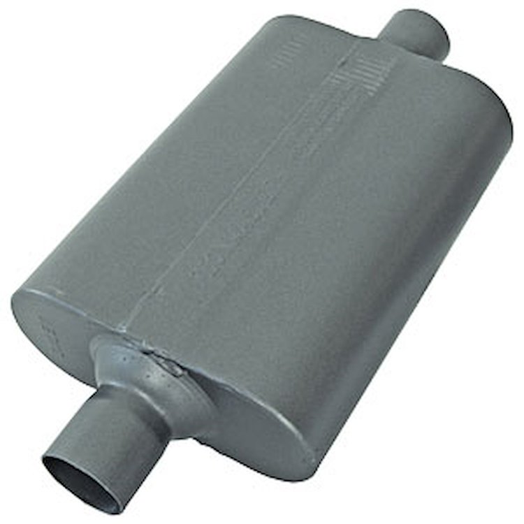 40 Delta Flow Muffler Center In/Center Out: 2.25"