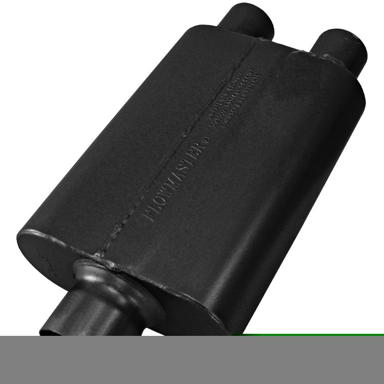 40 Series Delta Flow Muffler Center In 3"/Dual Out 2.5"