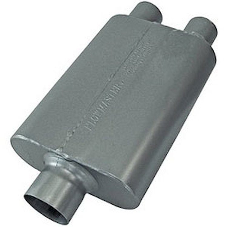 40 Delta Flow Muffler Center In 3"/Dual Out 2.25"