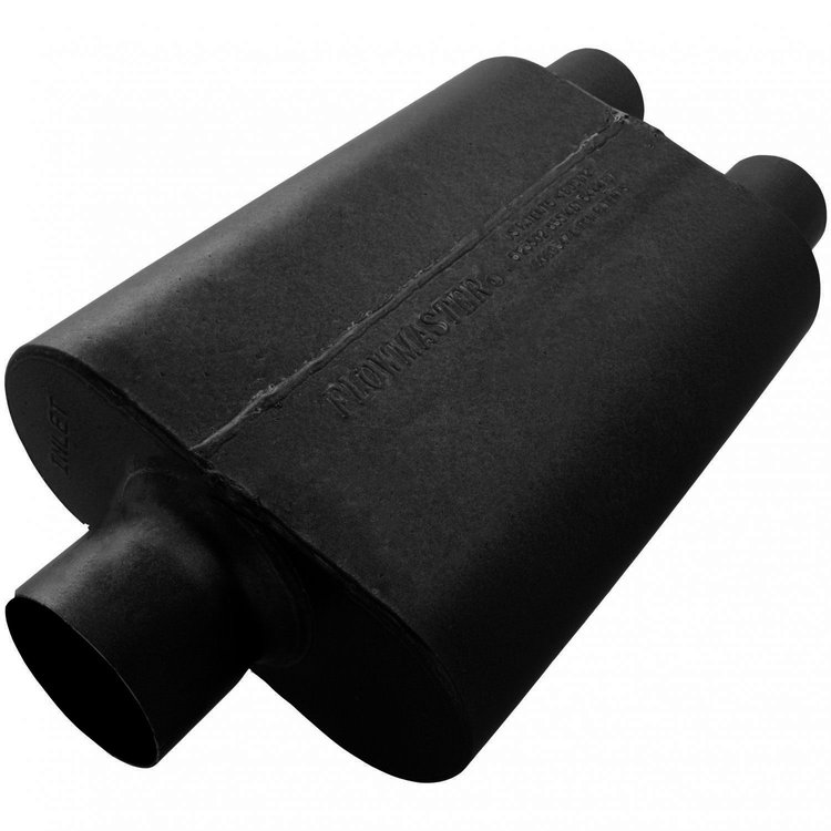Super 44 Series Delta Flow Muffler Center In 3"/Dual Out 2.5"