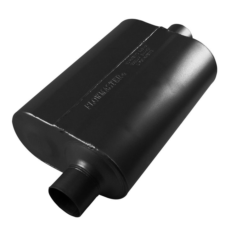 Super 40 Series Delta Flow Muffler Offset In/Center Out: 2.5"
