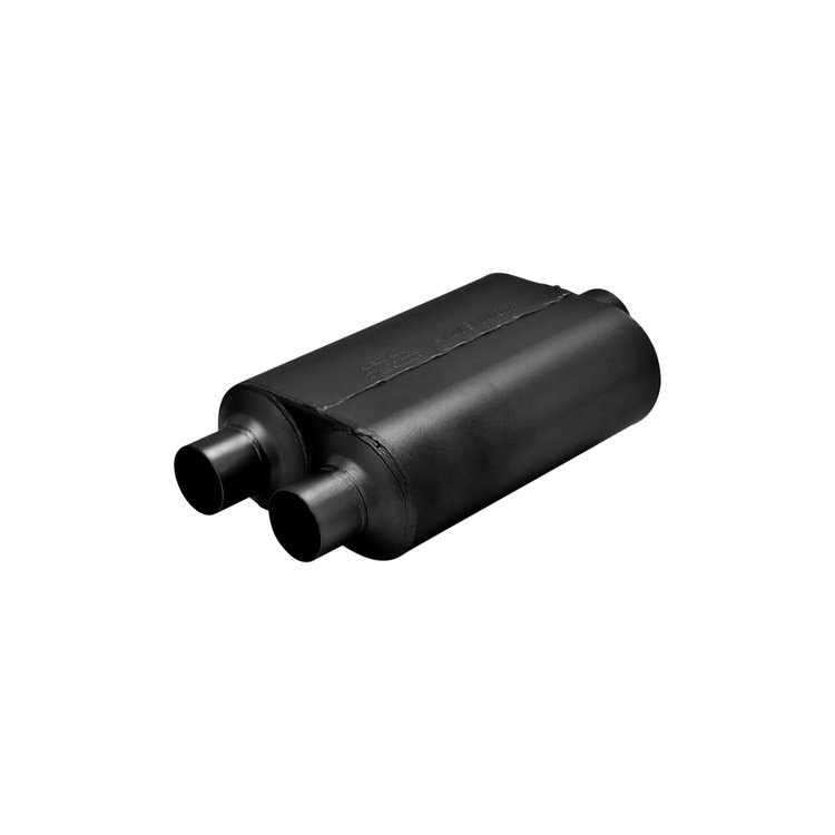 Super 40 Series Delta Flow Muffler Center In 3"/Dual Out 2.5"