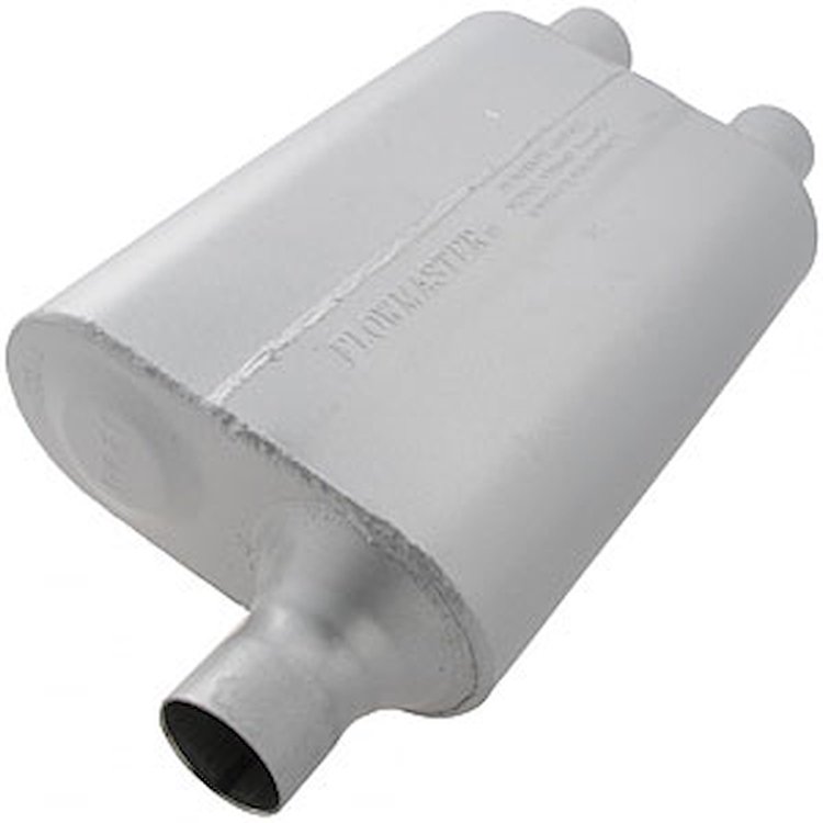 40 Delta Flow Muffler Offset In/Dual Out: 2"
