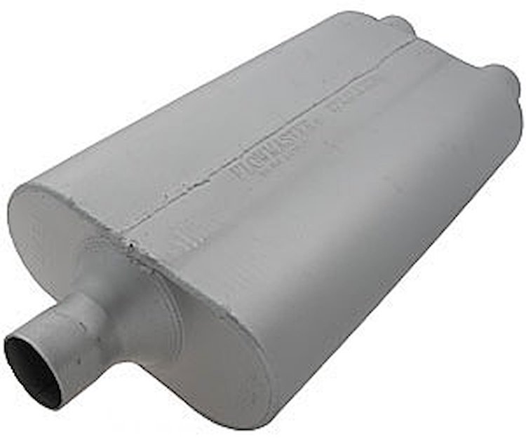 50 Delta Flow Muffler Center In/Dual Out: 2"