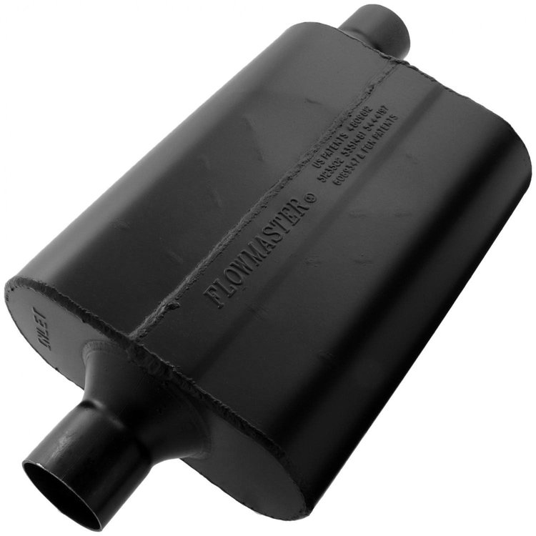 Super 44 Series Delta Flow Muffler Center In/Offset Out: 2.25"