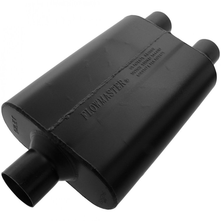 Super 44 Series Delta Flow Muffler Center In 2.5"/Dual Out 2.25"