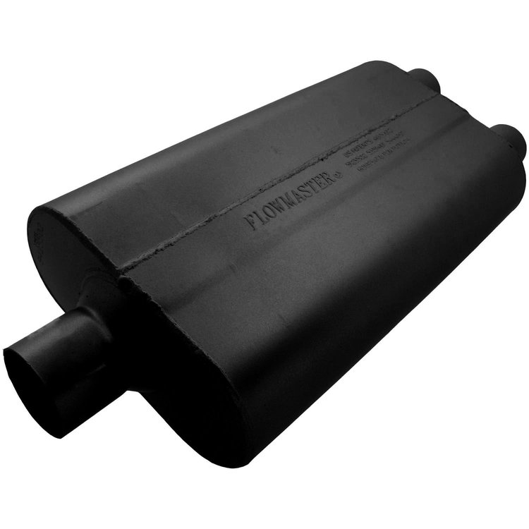 50 Delta Flow Muffler Center In 2.5"/Dual Out 2"