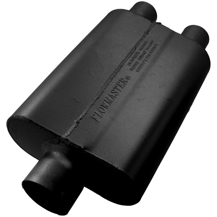 40 Series Delta Flow Muffler Center In 3"/Dual Out 2.25"