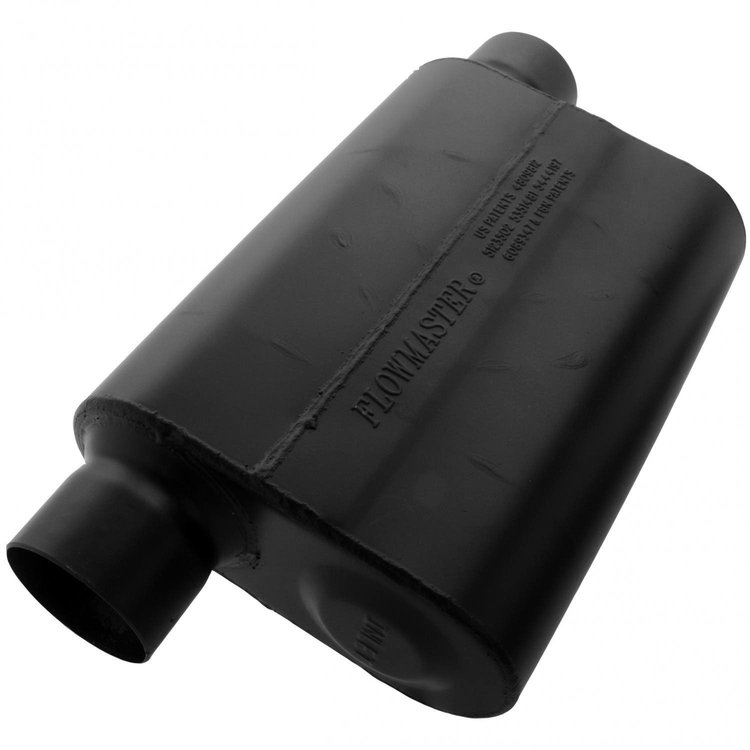 Super 44 Series Delta Flow Muffler Same Side Offset In/Out: 3"